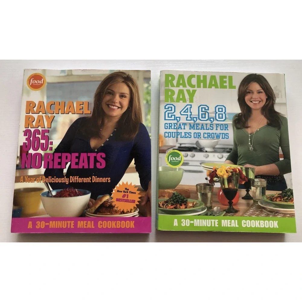 Lot of Rachael Ray Cookbooks 365 No Repeats, 2, 4, 6, 8 Easy Cooking Recipes